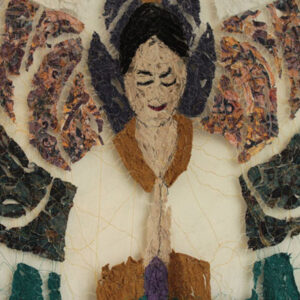 Textielschilderij Buddha